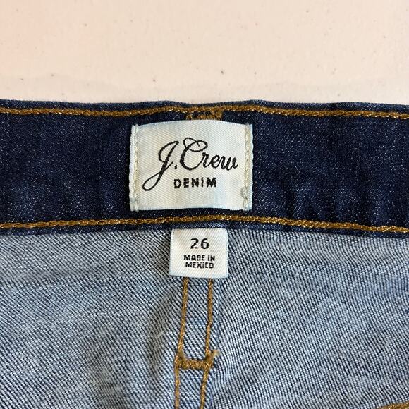 J. Crew 9" High Rise Toothpick Jeans Blue Dark Wash Denim Womens 26 - Picture 11 of 16